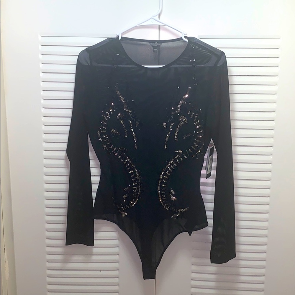 Black Mesh Bodysuit